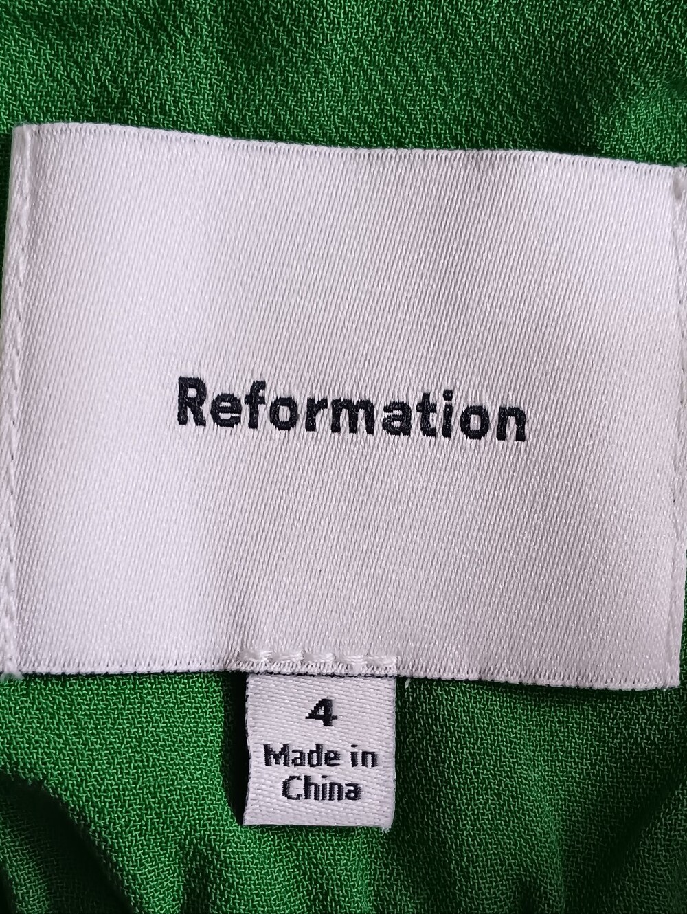 Reformation Alana Green Ruched Crop Top 4 - Picture 4 of 5